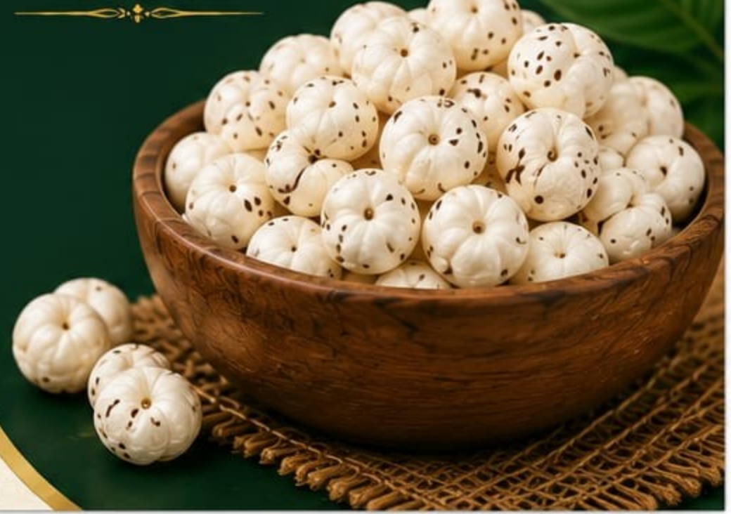 A bowl of makhana from the OJAS pouch design